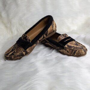 Queork Cork Snake print Faux Fur Loafers Queork Cork Snakeprint Faux Fur Loafers